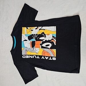 Space Jam Black Short Sleeve T Shirt Size 10 / 12